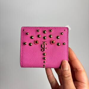 Juicy Couture Leather Studded Bi-Fold Wallet in Pink